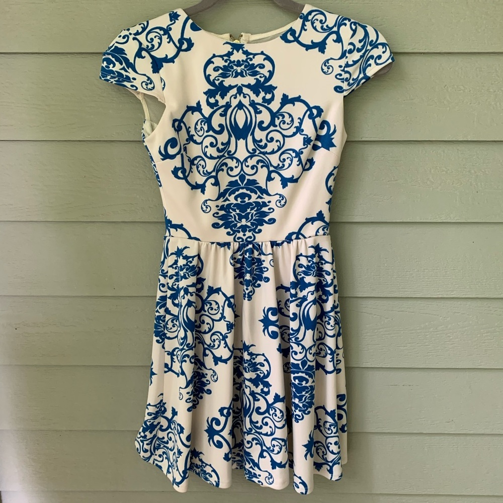 Blue/white Summer Dress- B. Darlin